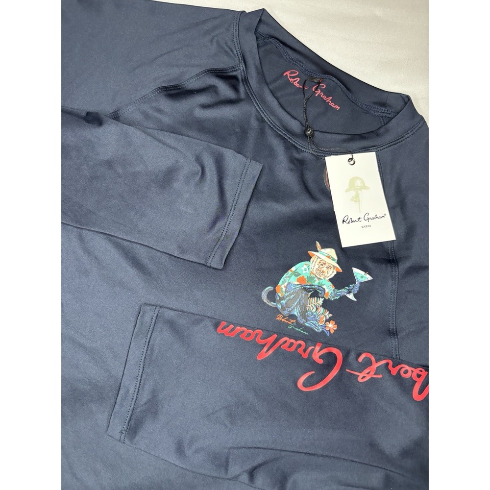 Robert Graham Monkey Business L/S Men's Sun UPF 50+ Performance Shirt Small NWT